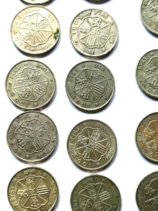 20 Monedas 100 Pesetas Franco Plata