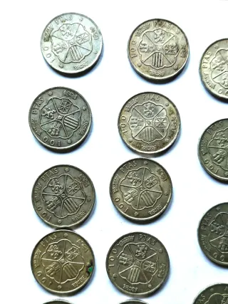 20 Monedas 100 Pesetas Franco Plata