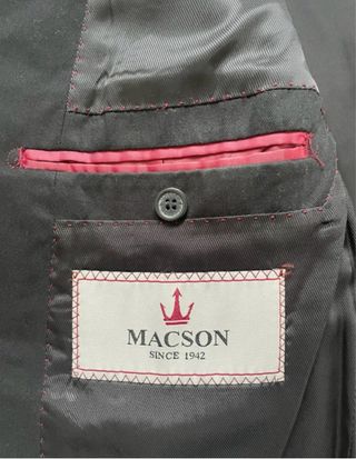 Macson Vintage Blazer Traje Americana Casual Negra