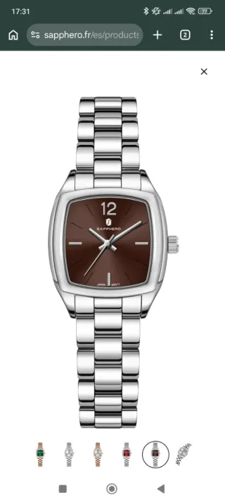 Reloj SAPPHIRO Mujer Marrón y Plateado