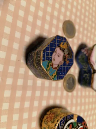 Lote 3 cajitas cloisonné decoradas