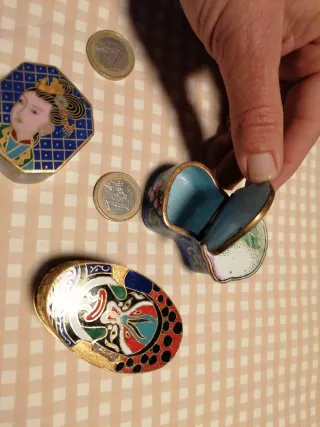 Lote 3 cajitas cloisonné decoradas
