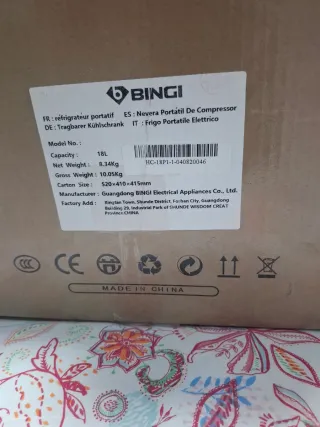 Bingi [nevera y Congelador Portátil Eléctrico