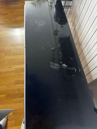 Scrivania nera 120x40 con cassetti