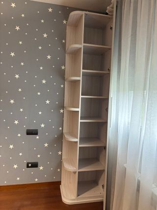 Armario Rinconera Madera Beige/Blanco