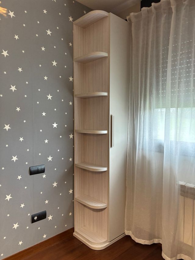 Armario Rinconera Madera Beige/Blanco