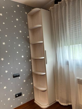 Armario Rinconera Madera Beige/Blanco