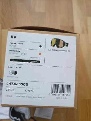 Gafas esquí Salomon XV Photo Black NUEVAS