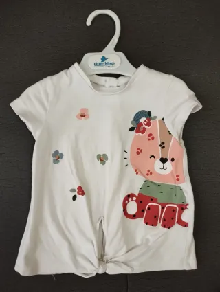 Camiseta bebé niña con dibujo de oso
