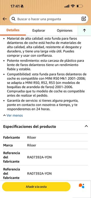 Cubiertas Faro Mini Mk1 01-06