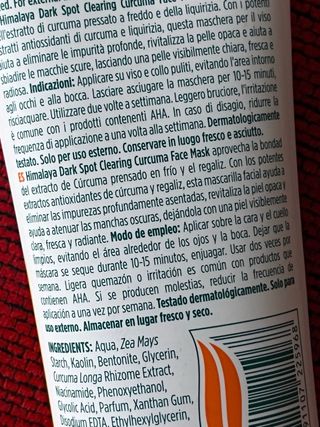 Mascarilla Facial Curcuma Himalaya