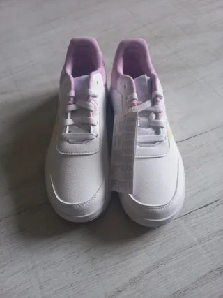 Zapatillas Adidas Blancas y Rosas Cuero