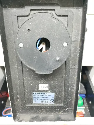 Lámpara Exterior Pared Metal y Cristal