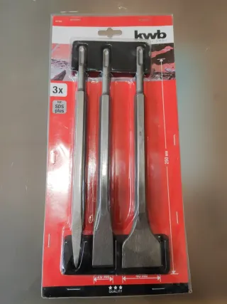 Juego 3 Cinceles SDS Plus KWB fabricados  Alemania