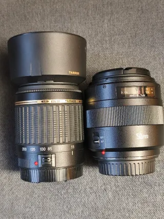 Objetivo 50mm f1.4 y 55-200mm para canon