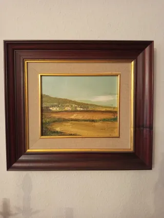 Lote 2 cuadros pintados 52x46 cm