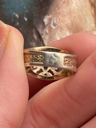 Anillo Plata Vintage Diseño Filigrana