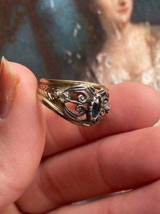 Anillo Plata Vintage Diseño Filigrana