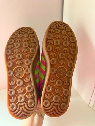 Zapatillas Adidas Gazelle Bold W Rosa y Verde - 39