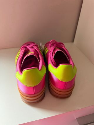 Zapatillas Adidas Gazelle Bold W Rosa y Verde - 39