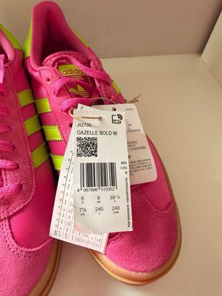 Zapatillas Adidas Gazelle Bold W Rosa y Verde - 39