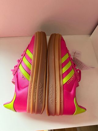 Zapatillas Adidas Gazelle Bold W Rosa y Verde - 39