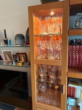 Mueble salón y mesa centro madera