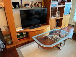 Mueble salón y mesa centro madera