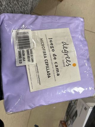 Juego Sábanas 135x190 cm Lila Microfibra