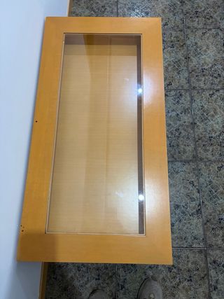 Mesa de centro madera y cristal