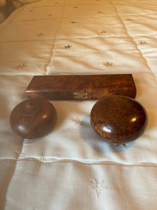 Cajitas madera y plumier. De Marruecos.