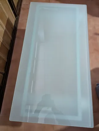 Mesa centro elevable cristal y metal