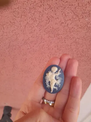 2 spille vintage cammeo resina