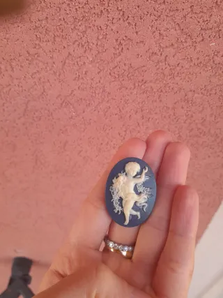 2 spille vintage cammeo resina