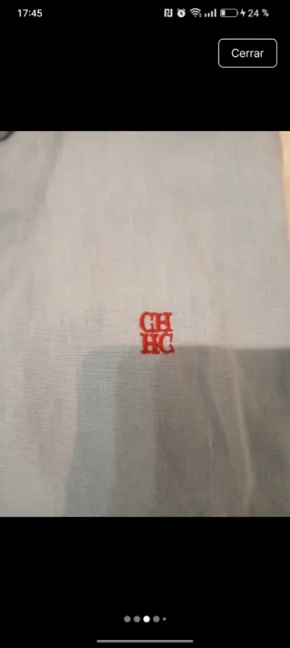 Camisa Carolina Herrera Azul Talla L