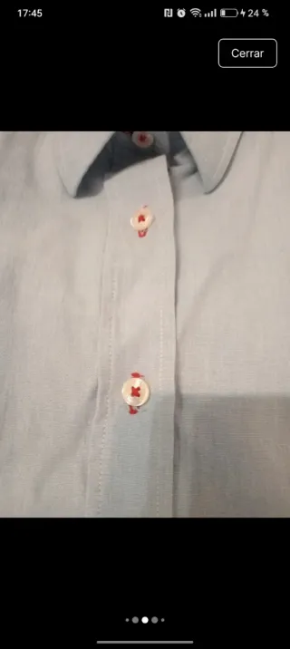 Camisa Carolina Herrera Azul Talla L