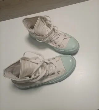 Zapatillas Converse Mujer Blancas y Turquesa