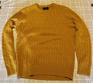 Jersey Emidio Tucci Mostaza Seda Cashmere M