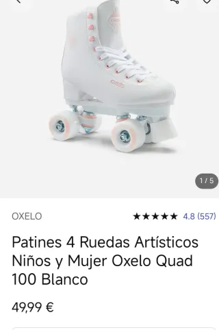 Patines Oxelo Blancos Talla 38