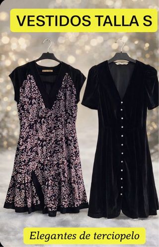 Lote 2 Vestidos Terciopelo Talla S