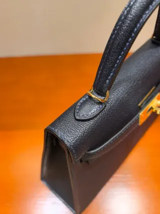 Hermès Birkin Borsa Pelle Nera Oro