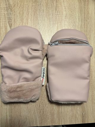 Manoplas para carrito de bebé color rosa