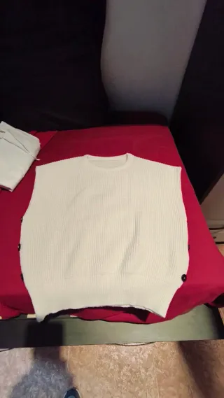 Chaleco mujer punto blanco Talla M.