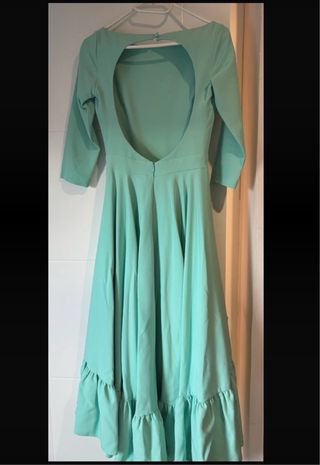 Vestido fiesta midi espalda descubierta