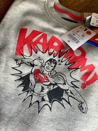 Sudadera Superman Gris Talla S