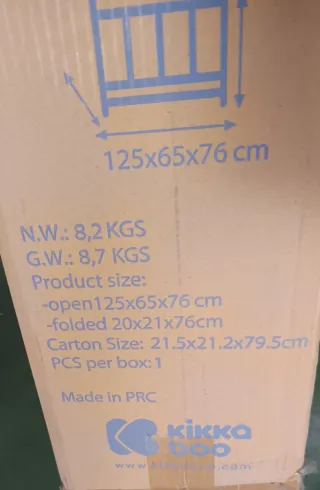 Cuna de viaje Kikkaboo SO GIFTED plegable