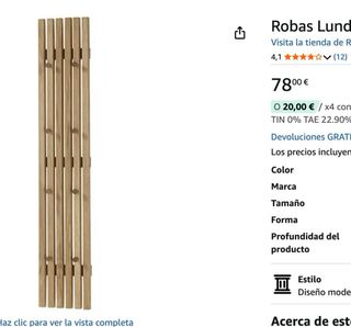 Appendiabiti in legno con stecche