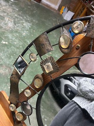 Espejo decorativo metal y cristal