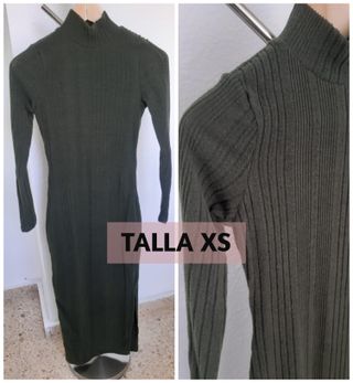 Vestido largo nuevo sin estrenar. Color verde oscu
