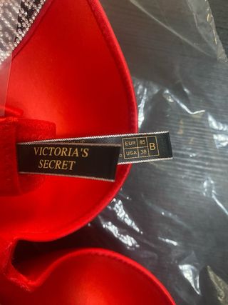 Victoria's Secret Set Rosso Tg L, Bra 38 B / 85B